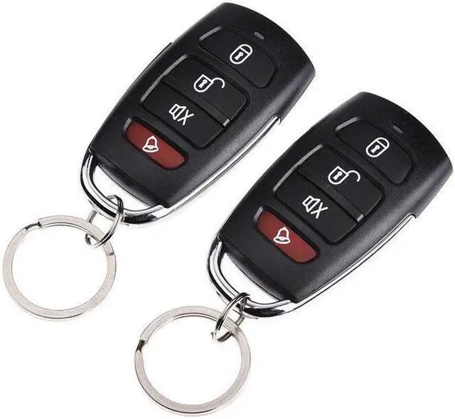 Alt view image 4 of 7 - Car Alarm System Remote Door Open Door Key Entry Lock Locking 1 way Kit