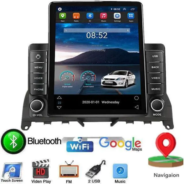 Main image of 9.5in Vertical Screen Head Unit For Benz W204 S204 Multimedia Stereo GPS Android
