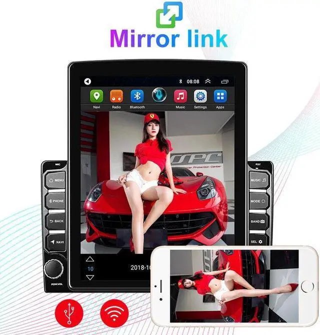 Alt view image 6 of 7 - 9.5in Vertical Screen Head Unit For Benz W204 S204 Multimedia Stereo GPS Android