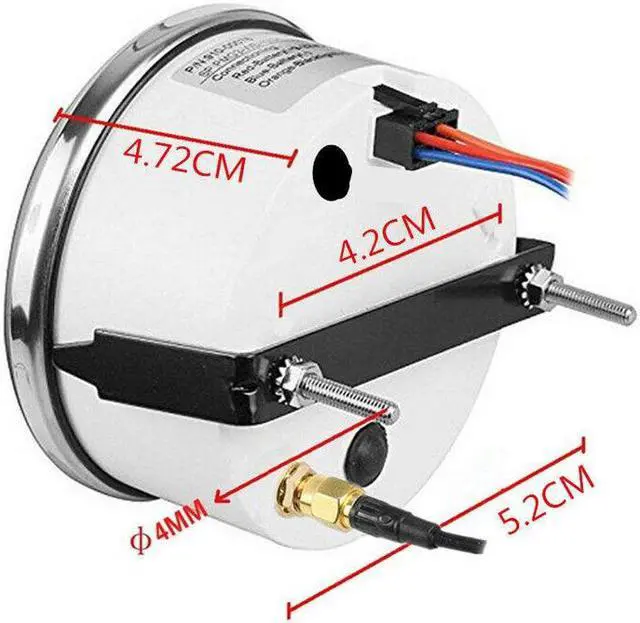 Alt view image 5 of 7 - 52mm Motorcycle Digital GPS LCD Gauge Odometer Multiindicators Speedometer Meter