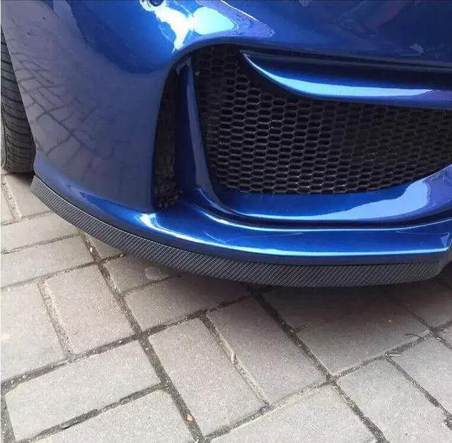 Alt view image 7 of 7 - Car Rubber Carbon Fiber Front Bumper Lip Skirt Spoiler Protector Chin Guard Pad