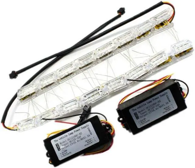 Main image of Car LED Running Light Strip Switchback Sequential Turn Signal Lamp White Amber