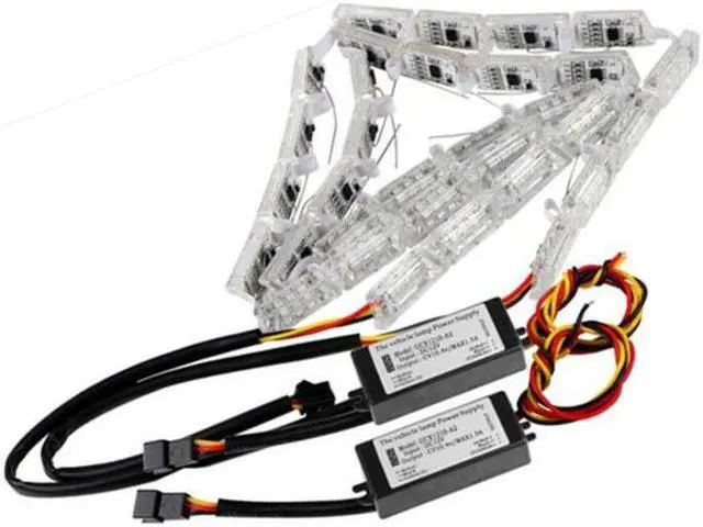 Alt view image 2 of 7 - Car LED Running Light Strip Switchback Sequential Turn Signal Lamp White Amber