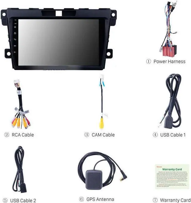 Main image of 9'' Touch Screen Wifi Android 9.1 Car Radio Stereo GPS Navi For 08-12 Mazda CX-7