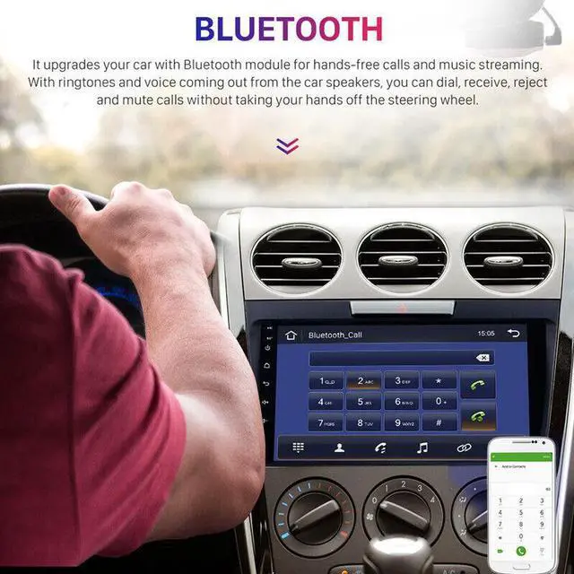 Alt view image 6 of 7 - 9'' Touch Screen Wifi Android 9.1 Car Radio Stereo GPS Navi For 08-12 Mazda CX-7