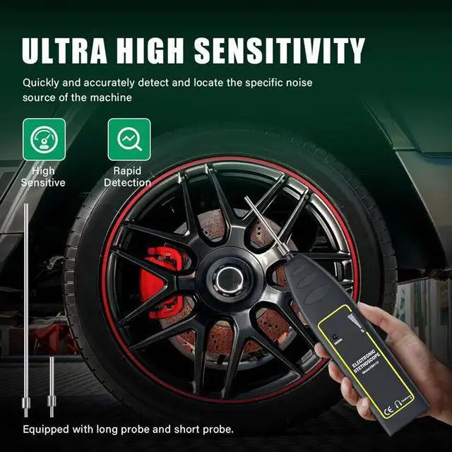 Alt view image 6 of 7 - Car Engine Cylinder Stethoscope Auto Diagnostic Noise Tester Detector Test Tool