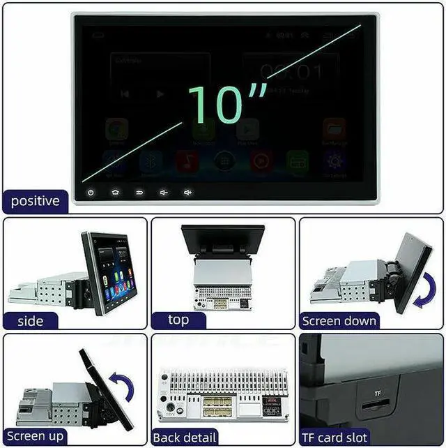 Alt view image 4 of 7 - 1Din Adjustable Multimedia Player 1+16G Android Stereo Autoradio GP SNavigation