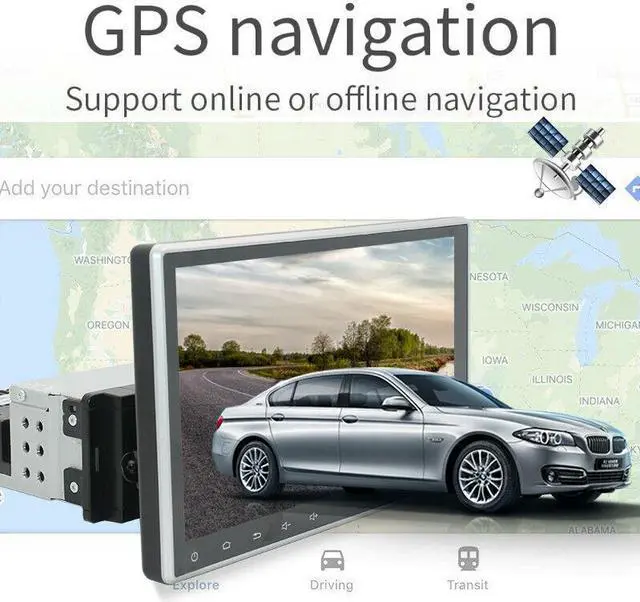 Alt view image 6 of 7 - 1Din Adjustable Multimedia Player 1+16G Android Stereo Autoradio GP SNavigation