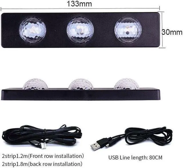 Alt view image 4 of 7 - Car 12LED RGB Star Sole Atmosphere Lights Sound Control Decor Bottom Lamp Kit