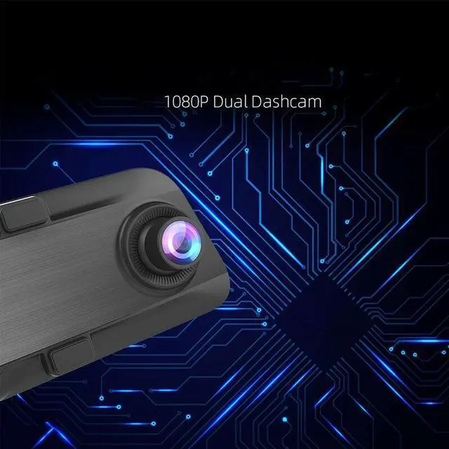 Alt view image 6 of 7 - Car DVR 12" Touch Mirror Dual Lens Dash Cam Video Recorder With Rear View Camera