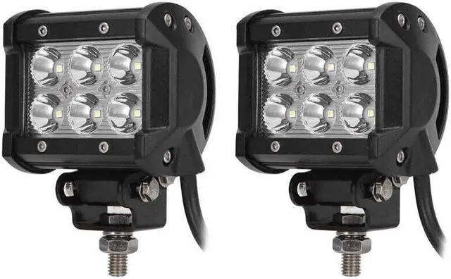 Alt view image 2 of 7 - 2Pcs Car Suv 18W LED Work Light Bar Flood Offroad 4WD Pickup Fog Truck Spotlight