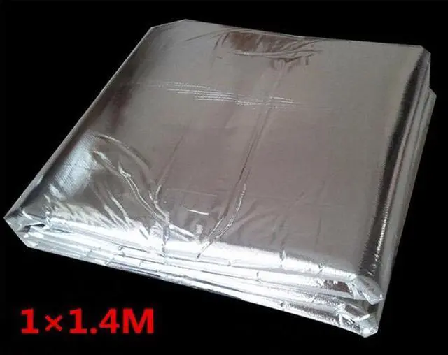 Alt view image 2 of 7 - Aluminum Foil Sound Deadener Car Heat Shield Insulation Deadening Mat Hood Pad