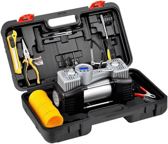 Main image of Double Cylinder High Pressure Car Pump Electric Auto Tyre Inflator Pump I6W4