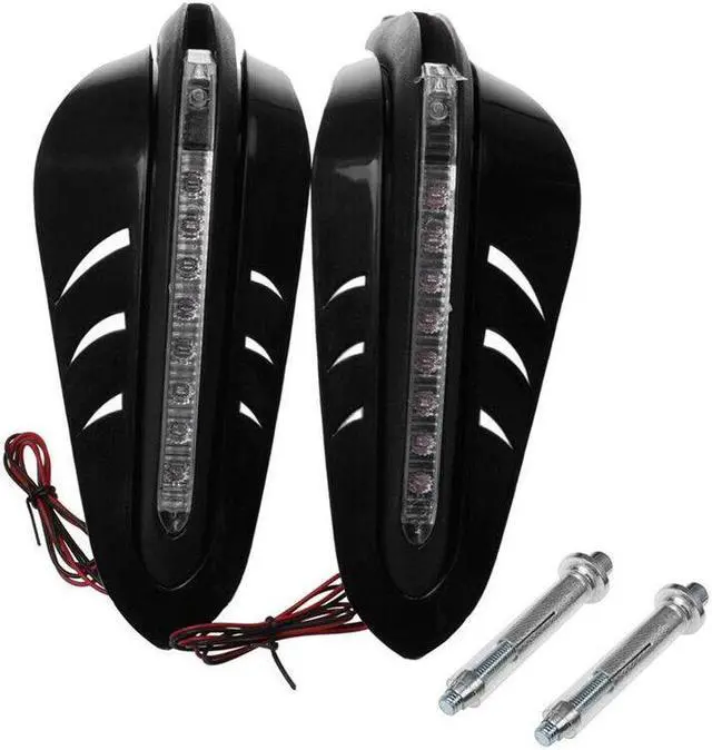 Alt view image 2 of 7 - 2Pc 7/8'' Motorcycle Hand Guard Protector 22mm HandGuards White LED Signal Light