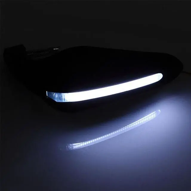Alt view image 7 of 7 - 2Pc 7/8'' Motorcycle Hand Guard Protector 22mm HandGuards White LED Signal Light