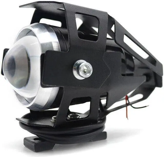 Alt view image 3 of 7 - 2PCS White Motorcycle Headlight Auxiliary Lamp LED Spotlight DRL Spot Head Light