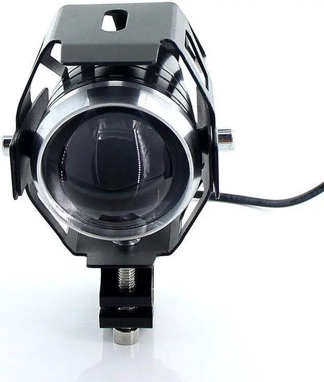 Alt view image 2 of 7 - 2PCS White Motorcycle Headlight Auxiliary Lamp LED Spotlight DRL Spot Head Light