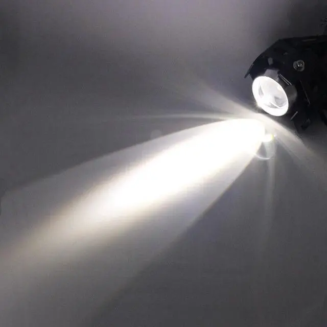 Alt view image 5 of 7 - 2PCS White Motorcycle Headlight Auxiliary Lamp LED Spotlight DRL Spot Head Light