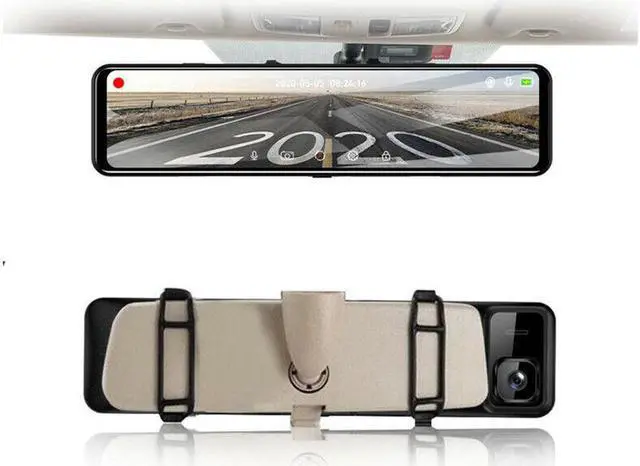 Alt view image 4 of 7 - 12in 2K Car Mirror Touch Screen Stream Media Dual Lens Video Recorder Rearview