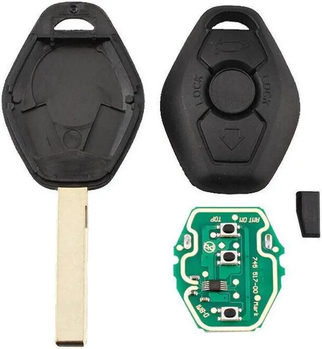 Alt view image 4 of 7 - Car 3 Button Uncut 315MHz or 433MHz Key Remote Shell Case