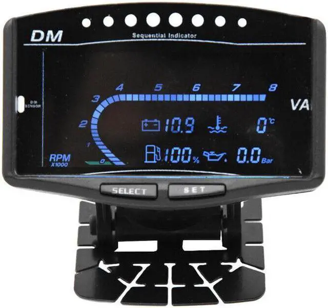 Alt view image 3 of 7 - LCD Digital Oil Pressure Gauge Volt Voltmeter Water Temperature Fuel Tachometer