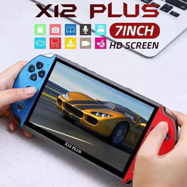 Alt view image 2 of 6 - X12 Plus Video Game Console Handheld 7-inch Video Game Player 16GB G1E4