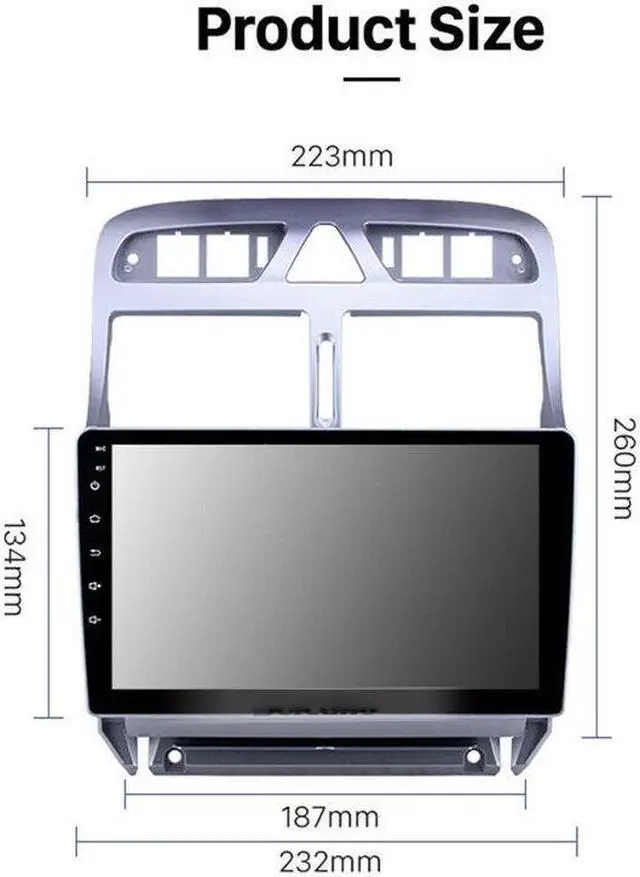 Alt view image 4 of 7 - Car Radio Coche Android GPS Navigation Multimedia Player For Peugeot 307 04-13