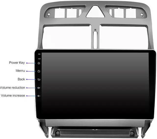 Alt view image 3 of 7 - Car Radio Coche Android GPS Navigation Multimedia Player For Peugeot 307 04-13