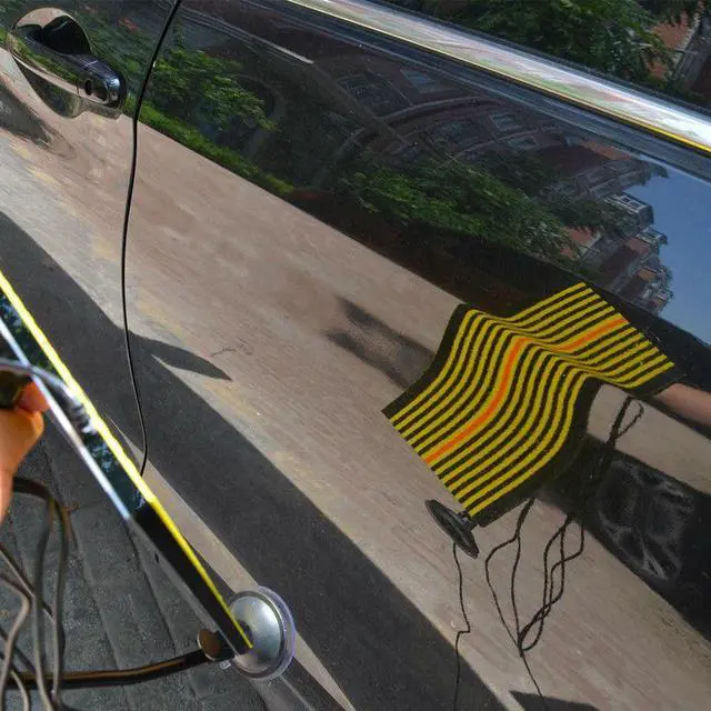 Alt view image 6 of 7 - Car Stripe LED Line Board Pit Dent Repair Testing Reflector Tool USB Plug Kit