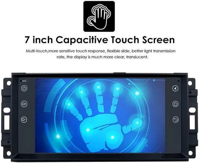 Alt view image 2 of 7 - Android 7inch Car Radio GPS NAVI For Jeep Cherokee Stereo Dodge Chrysler Carplay