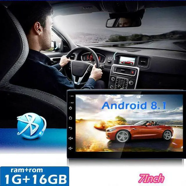 Main image of Car Radio Built-In GPS Navigation 7In Monitor 2 Din Android 8.0 Quad-Core 1G+16G