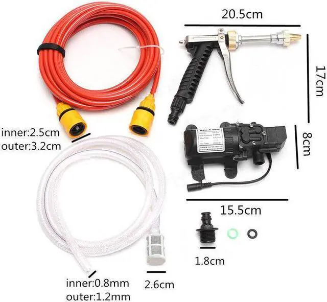 Alt view image 7 of 7 - 4L/min Electric Car Wash Washer Self-priming Water Pump Washing Machine Tool Kit