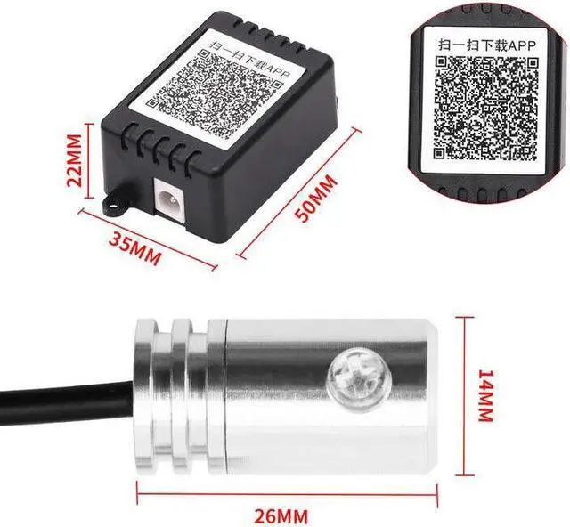 Alt view image 4 of 7 - 6M RGB EL Light LED Car Interior Neon Strip Light Sound Bluetooth Phone Control