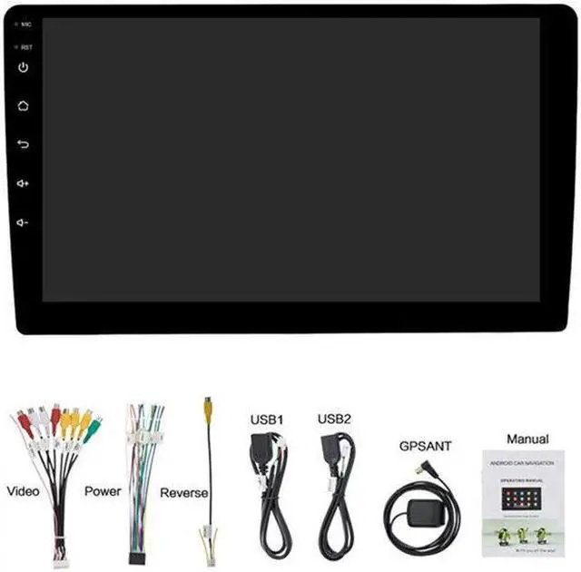 Alt view image 2 of 7 - 1DIN Adjustable FM 9 Car Stereo Radio Android Contact Screen GPS Navigation