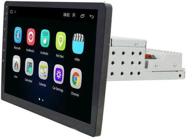 Alt view image 3 of 7 - 1DIN Adjustable FM 9 Car Stereo Radio Android Contact Screen GPS Navigation