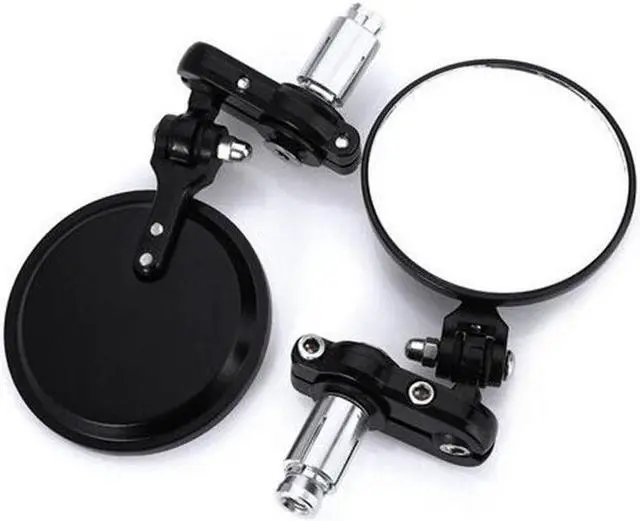 Alt view image 3 of 7 - Moto Multi Angle Adjustable Aluminum 7/8" Handlebar Bar End Rearview Side Mirror