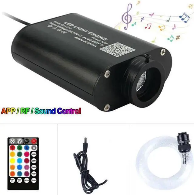 Alt view image 3 of 7 - DC12V 12W RGBW Car Roof Star LAMP LED Starry Ceiling Optical Fiber APP Light Kit