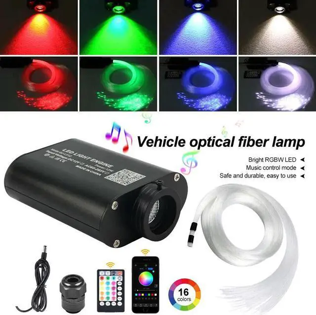Alt view image 2 of 7 - DC12V 12W RGBW Car Roof Star LAMP LED Starry Ceiling Optical Fiber APP Light Kit