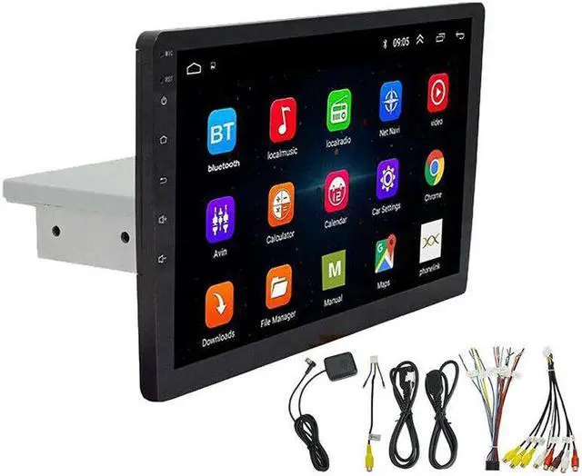 Alt view image 2 of 7 - 9" Android 1DIN 1+16G Adjustable Car Radio Multimedia GPS Navigation Host Player