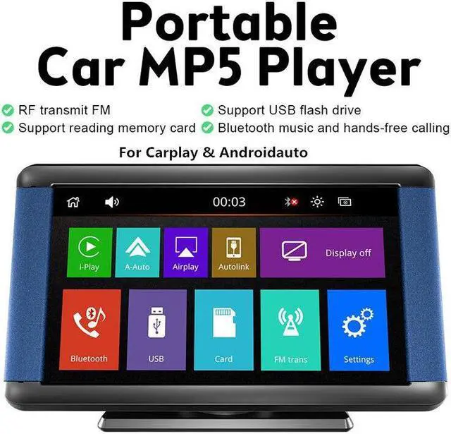 Main image of Car 7In Display MP5 Audio Player FM AM Multimedia Host For Carplay Androidauto