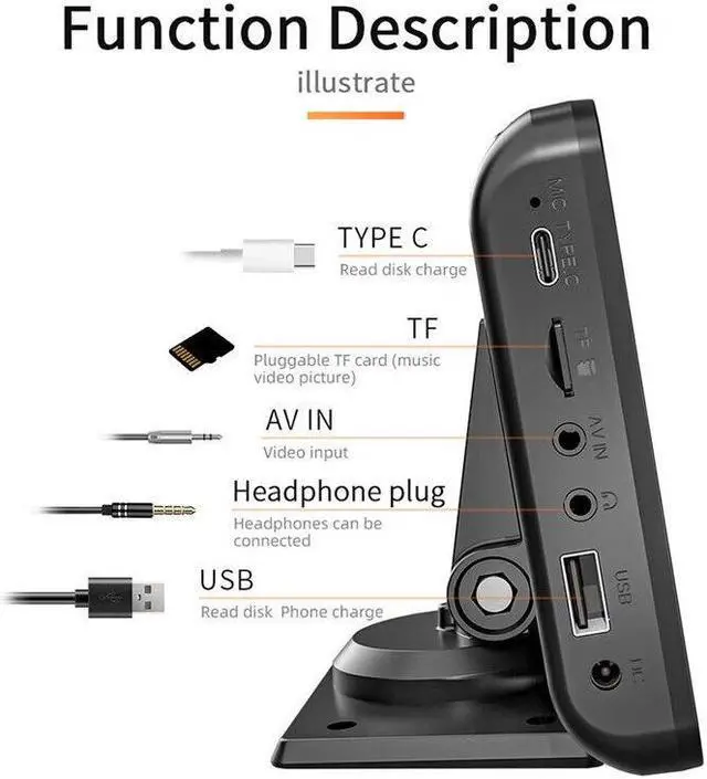 Alt view image 3 of 7 - Car 7In Display MP5 Audio Player FM AM Multimedia Host For Carplay Androidauto