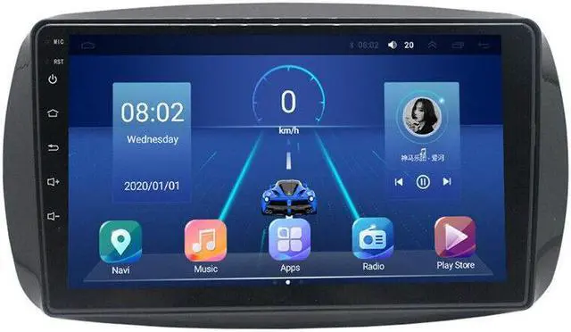 Main image of 9'' Android Car Stereo Radio GPS Navi WIFI BT Mirror Link For Smart Fortwo 15-18