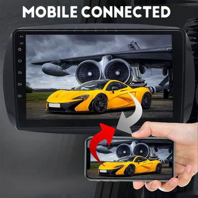 Alt view image 5 of 7 - 9'' Android Car Stereo Radio GPS Navi WIFI BT Mirror Link For Smart Fortwo 15-18