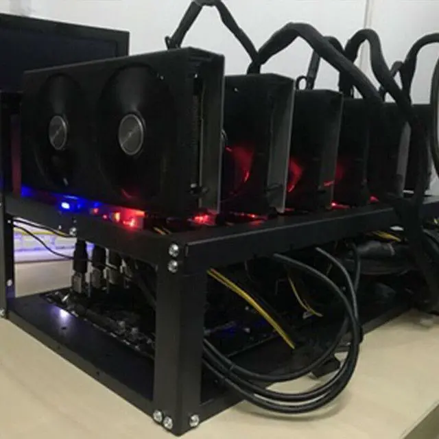 Alt view image 7 of 7 - Stackable For 6/8 GPU Crypto Coin Rack Open Mining Rig Frame Mining Ether Tool
