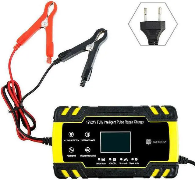 Alt view image 2 of 7 - Car Battery Charger Power Pulse Repair Chargering Tool Wet Dry Lead Acid EU Plug