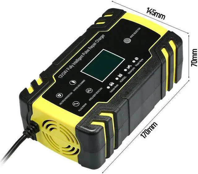 Alt view image 4 of 7 - Car Battery Charger Power Pulse Repair Chargering Tool Wet Dry Lead Acid EU Plug