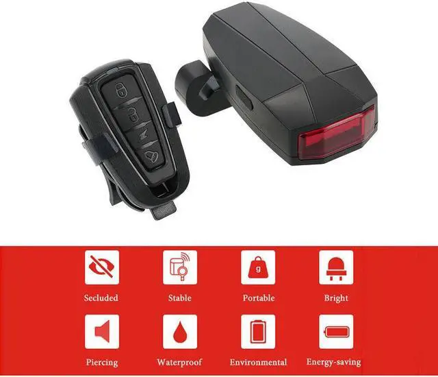 Alt view image 4 of 6 - ANTUSI Wireless Bells Bike Bicycle Tail Light USB Rechargeable LED Alarm U2D9