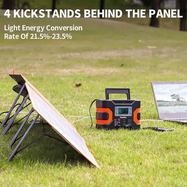 Alt view image 6 of 7 - GOFORT 18V/100W Portable Foldable Solar Panel Charger for Power Station RV E7D5