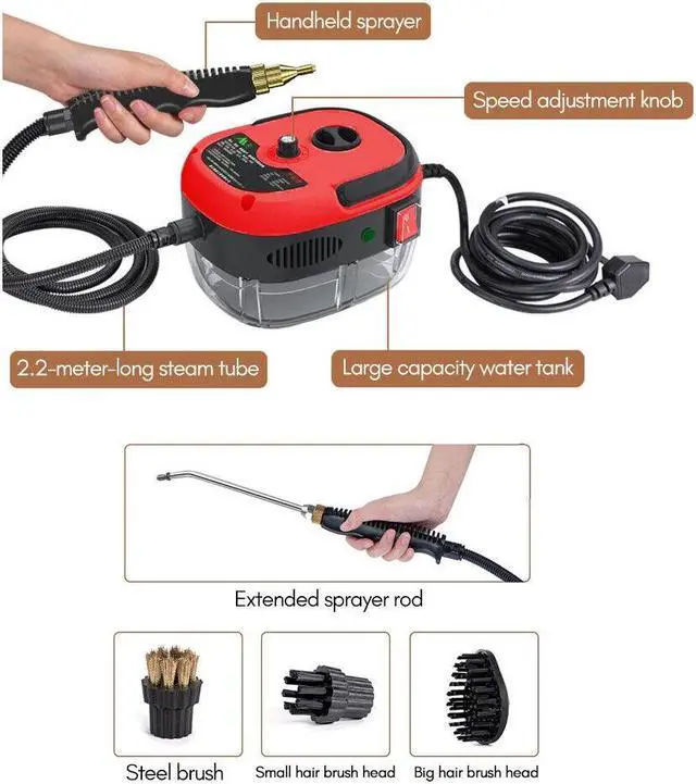 Alt view image 6 of 7 - 2500W Handheld High Pressurized Cleaning Machine Home Car S0W9