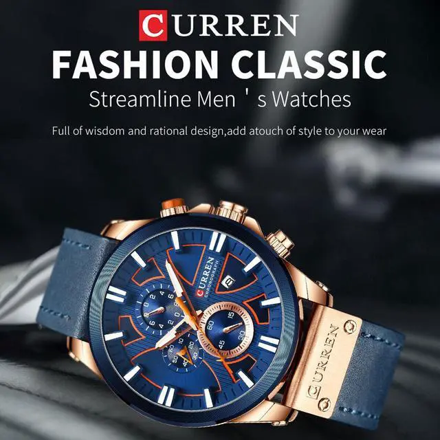 Alt view image 5 of 7 - CURREN Men Watches Wristwatch for Business Male Watch Calendar K7Q2